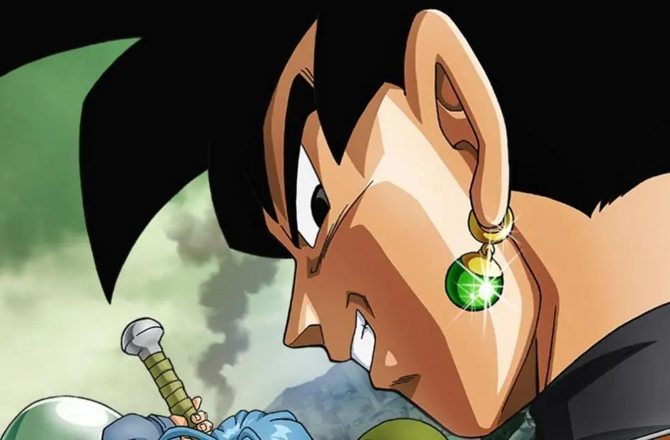 Goku Black Potara Fusion Earrings. green potara earrings. 