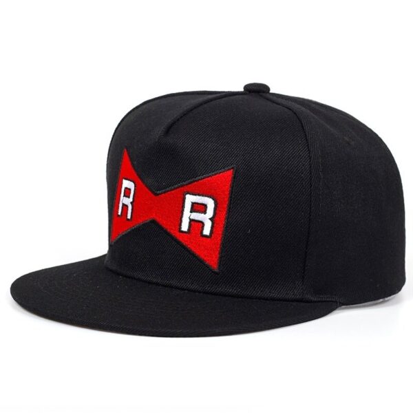 android 13 red ribbon black snapback cap 1