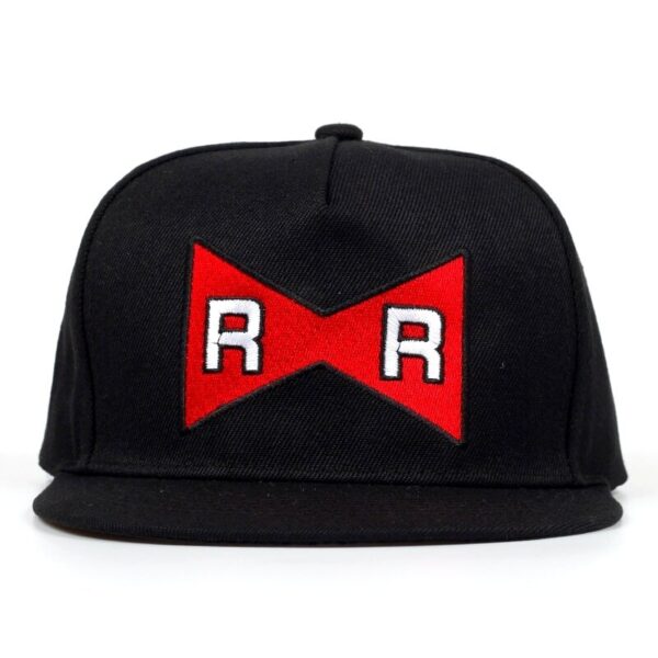 android 13 red ribbon black snapback cap 2