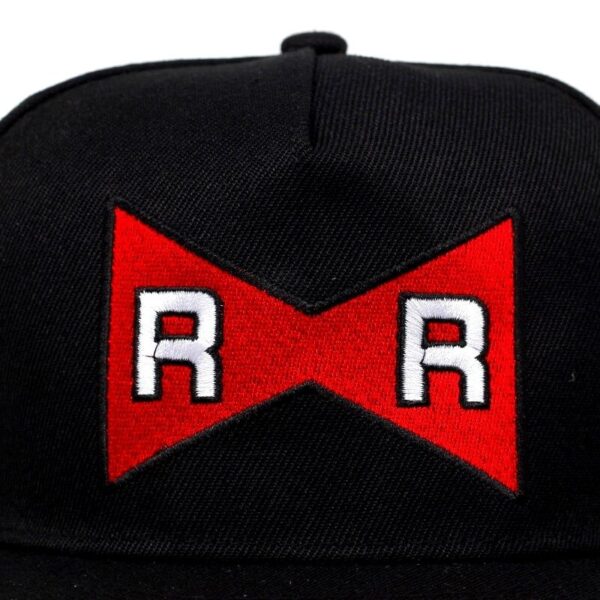 android 13 red ribbon black snapback cap 3