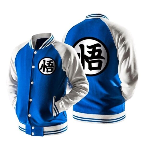dragon ball z varsity letterman blue jacket