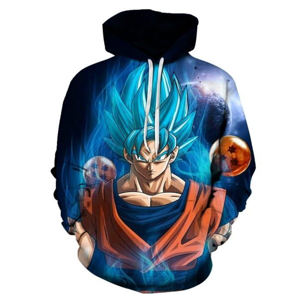 Goku SSGSS Blue Dragon Balls Hoodie • SuperSaiyanShop