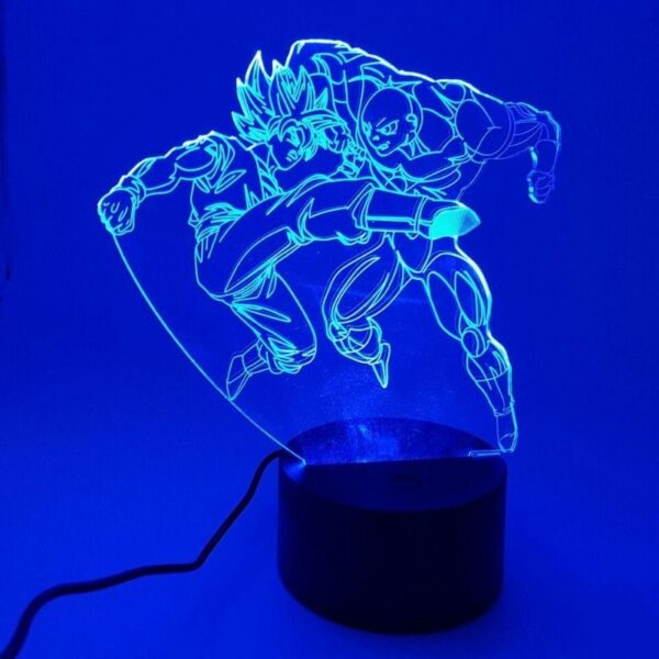 goku ssj2 versus jiren fight rgb 3d illusion lamp super blue