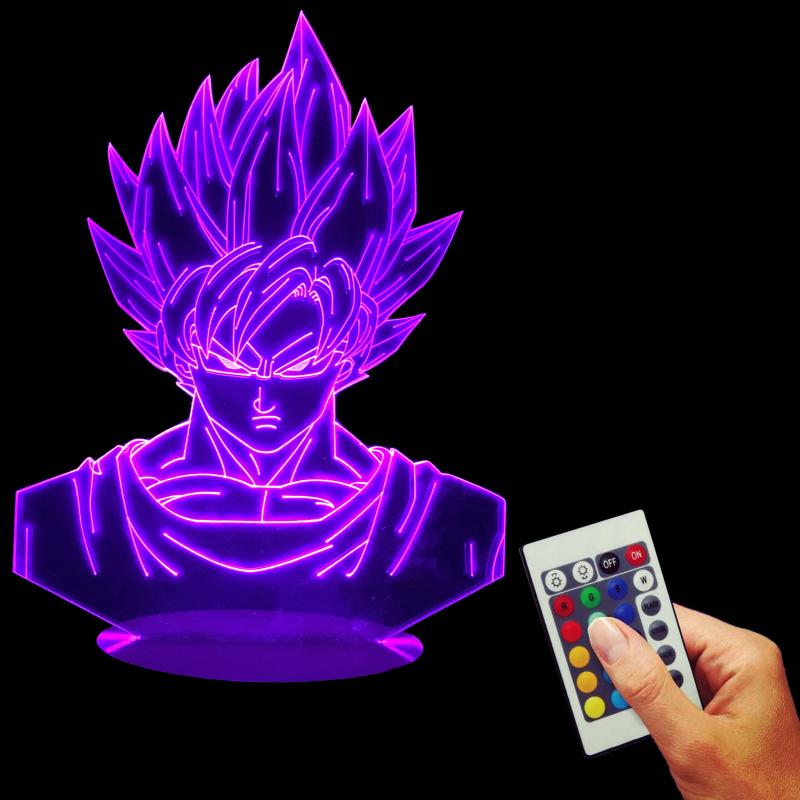Goku Saiyan Color Changing RGB LED Lamp • SuperSaiyanShop