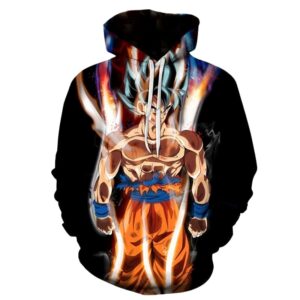 goku ultra instinct mastered on fire hoodie