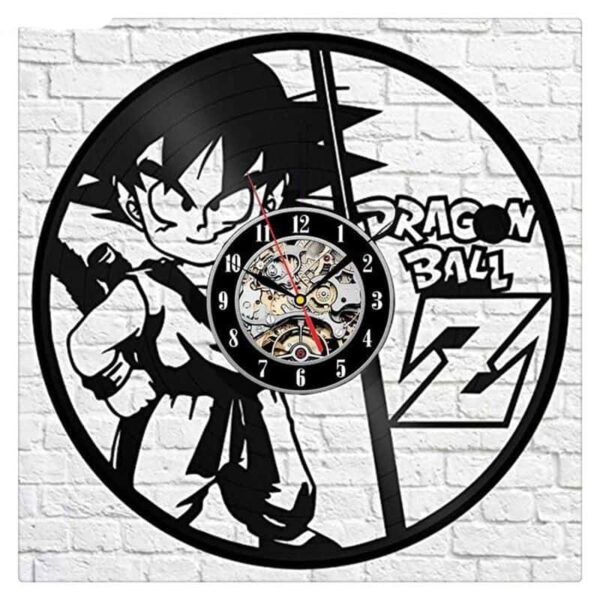 kid goku training vinyl record wall clock 2