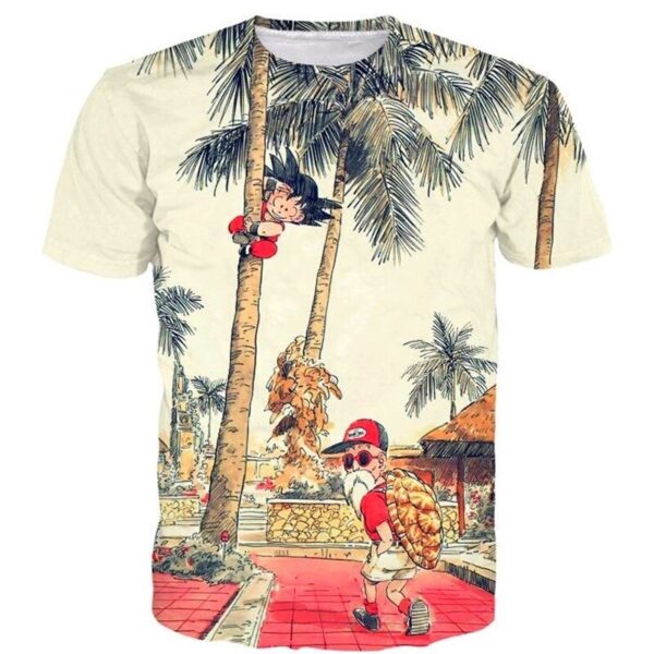 palm tree kid goku master roshi vintage t shirt
