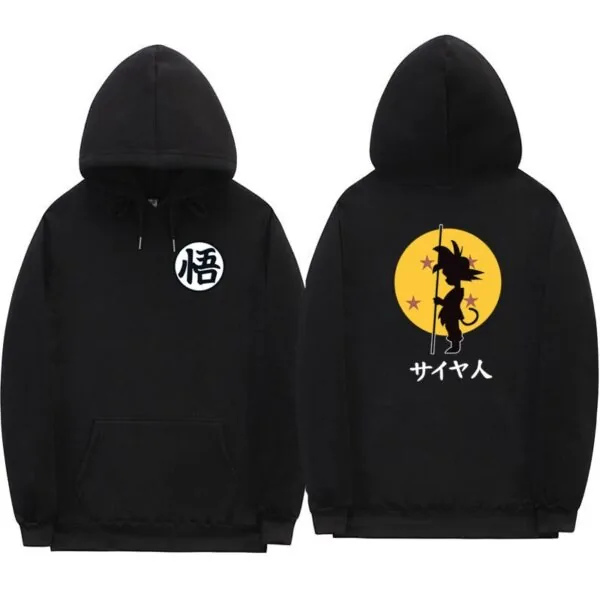 dragon ball goku kanji training black hoodie