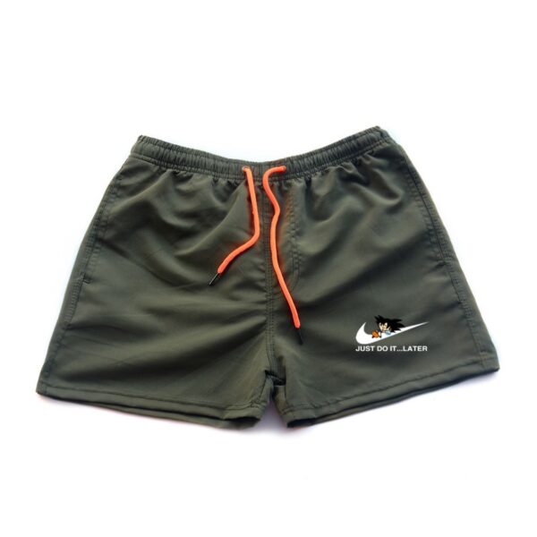 dragon ball z goku just do it later nike parody brown shorts
