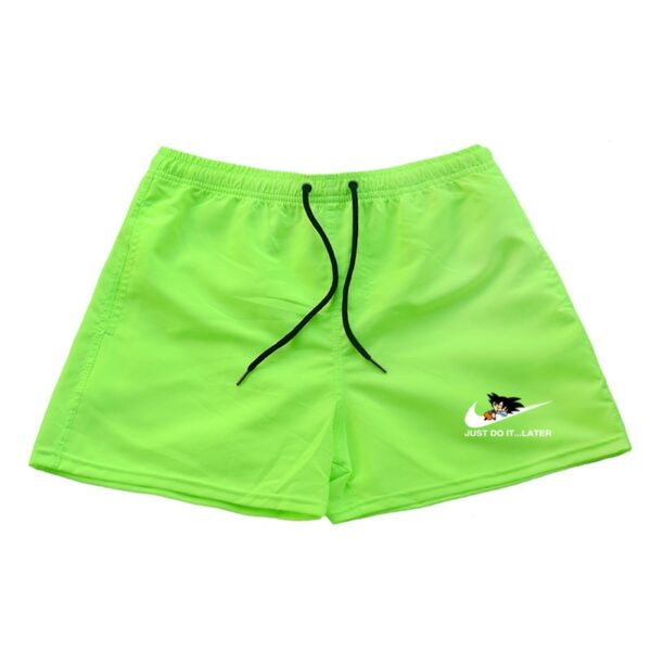 dragon ball z goku just do it later nike parody green shorts