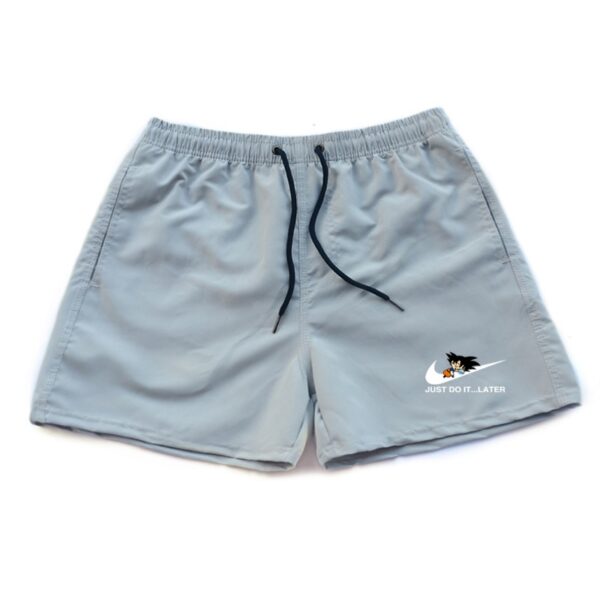dragon ball z goku just do it later nike parody grey shorts