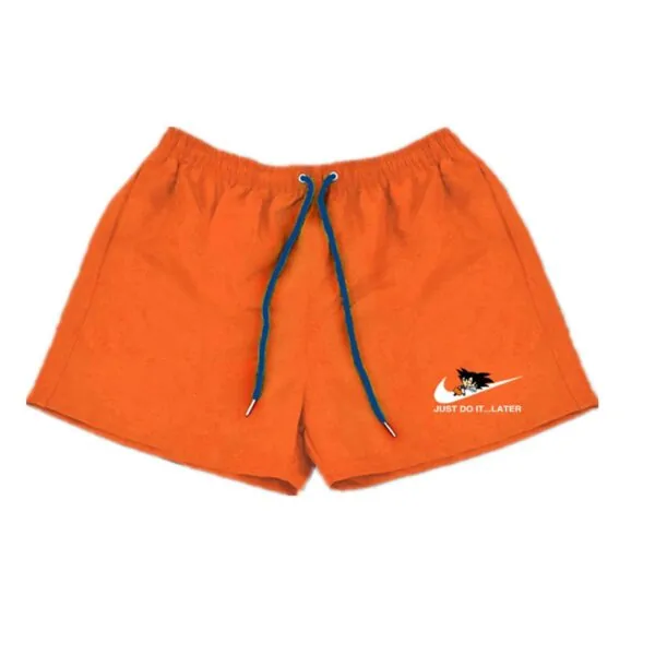 dragon ball z goku just do it later nike parody orange shorts