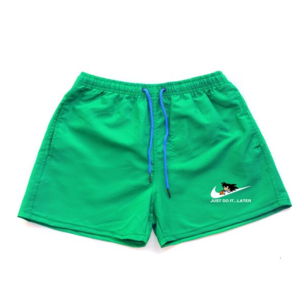 dragon ball z goku just do it later nike parody turquoise shorts