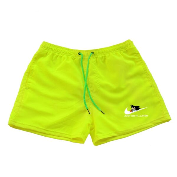 dragon ball z goku just do it later nike parody yellow shorts