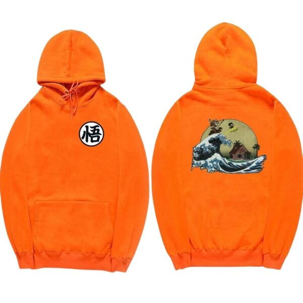 dragon ball z kame orange hoodie