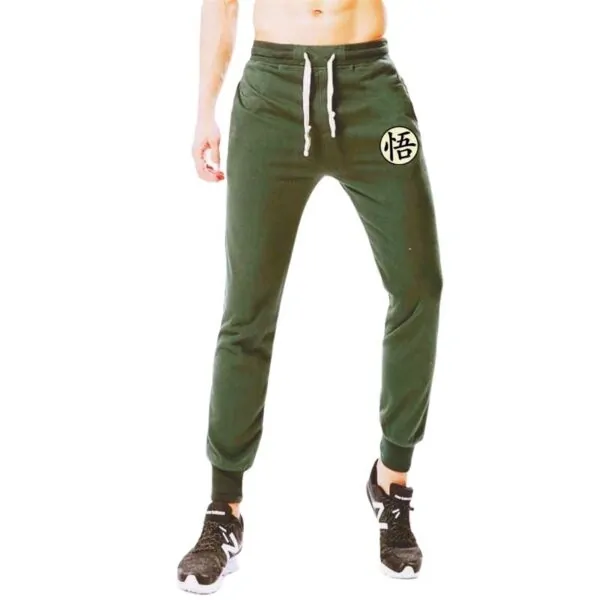 goku kanji symbol green sweatpants