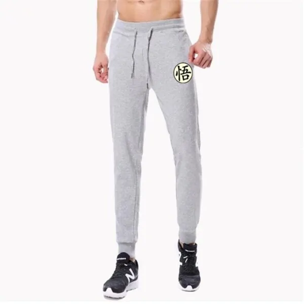 goku kanji symbol grey sweatpants