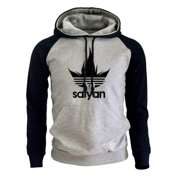saiyan vegeta adidas grey hoodie