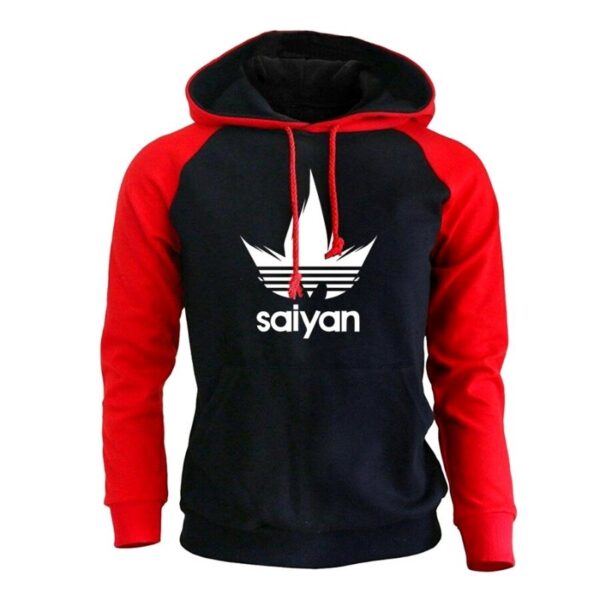 saiyan vegeta adidas red hoodie