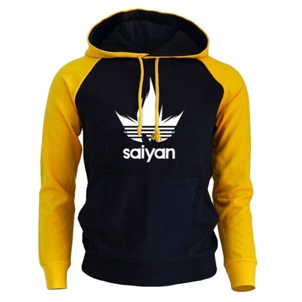 saiyan vegeta adidas yellow hoodie