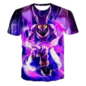 beerus god of destruction ultimate purple t shirt