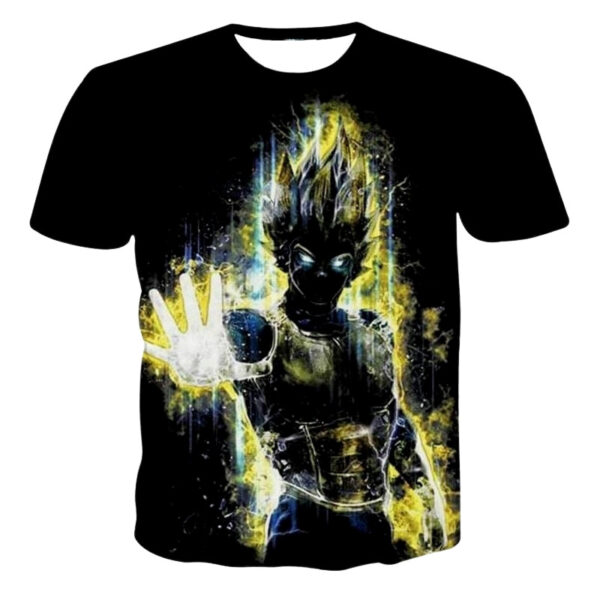 vegeta ssj2 ki blast attack black t shirt