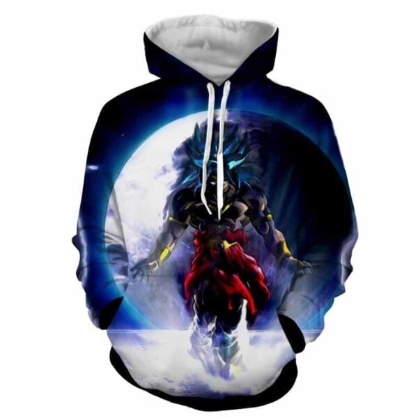broly legendary saiyan blue moon hoodie