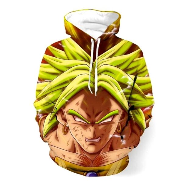broly thunder aura wounded hoodie