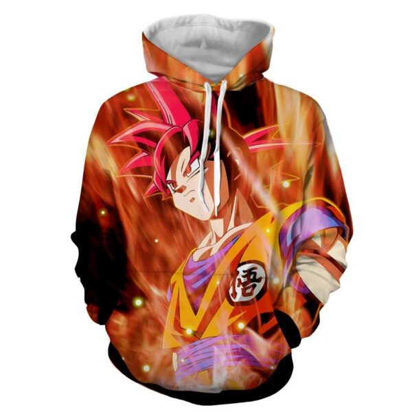 dragon ball super goku red ultra instinct ki hoodie