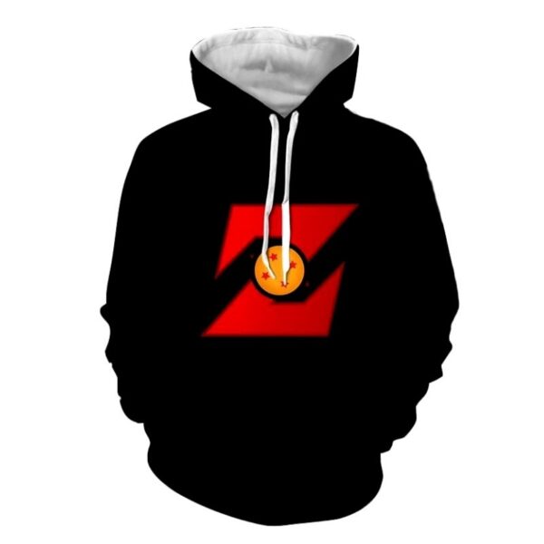 dragon ball z logo four star hoodie