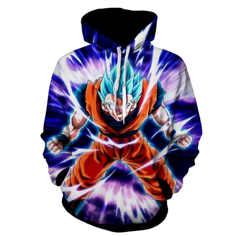 Goku SSJ Blue Rage Unleashed Hoodie • SuperSaiyanShop