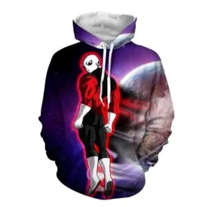 jiren red aura outer space hoodie