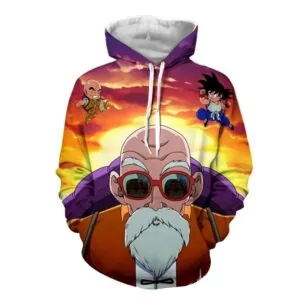 master roshi krillin kid goku training hoodie