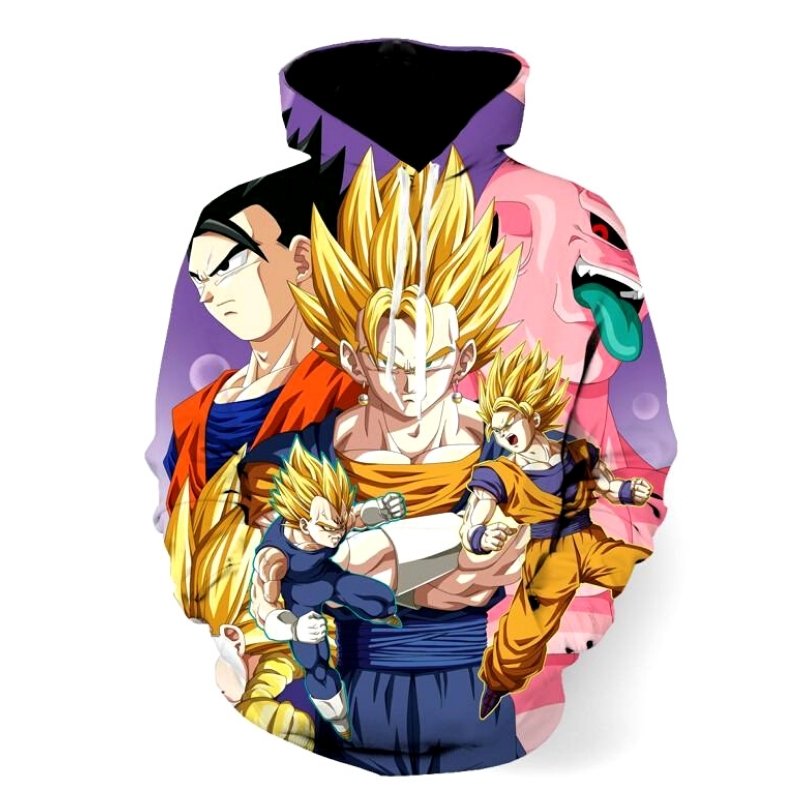 Dragon Ball Goku Vegeta Potara Fusion Cool Zip Up Hoodie