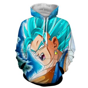 vegito ssj blue ki energy wave hoodie